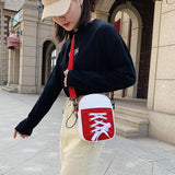 Sac à Bandoulière en Toile à Empiècements