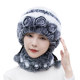 Chapeau en Fourrure de Lapin Rex