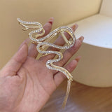 Barrette serpent avec strass