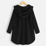 Manteau uni à capuche