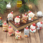 Ornements de père Noël animaux faits à la main