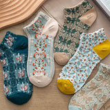 Chaussettes en coton gaufré vintage