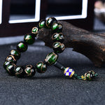 Bracelet Perles Glacées Gris Encens