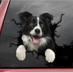 Autocollant chien créatif pour fenêtre de voiture