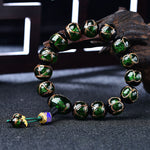 Bracelet Perles Glacées Gris Encens