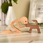 Amoureux des animaux - Ornements de table en bois sculpté