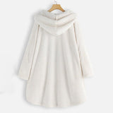 Manteau uni à capuche