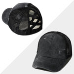 Nouvelle Casquette en Maille Croisée pour Cheveux en Queue de Cheval