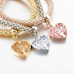 Ensemble de bracelets "Arbre de Vie" avec pendentif coeur (3 couleurs/ensemble)