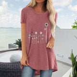 T-shirt de pissenlit d'été pour femmes