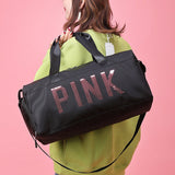 Sac de fitness en nylon rose