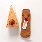 Coffret cadeau de Noël - Chaussettes en peluche mignonnes