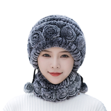 Chapeau en Fourrure de Lapin Rex