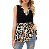 T-shirt ample sans manches col V imprimé