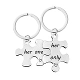 Jeu de porte-clés puzzle pour couple