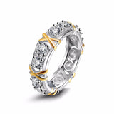 Bague plaqué or zircon incrusté dichroïque