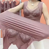 Sous-vêtement thermique à soutien-gorge intégré 2 en 1