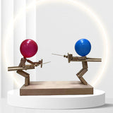 Poupées de clôture en bois fabriquées à la main