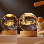 Veilleuse boule de cristal rougeoyante