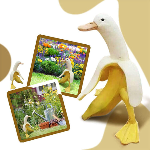 Ornement de Jardinage Art Créatif Canard Banane