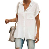 Chemisier d'été décontracté à manches courtes