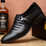 Chaussures d'affaires en cuir respirant pour hommes