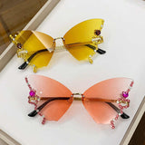 Lunettes de Soleil Transparentes Diamond Papillon