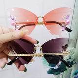 Lunettes de Soleil Transparentes Diamond Papillon