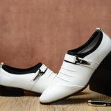 Chaussures d'affaires en cuir respirant pour hommes