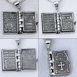 Collier petite Bible en argent sterling