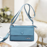 Portefeuille zippé superposé pour femme