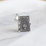 Collier petite Bible en argent sterling