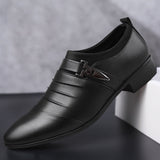 Chaussures d'affaires en cuir respirant pour hommes