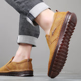 Chaussures en Cuir Décontractées pour Hommes avec Semelle Souple