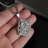 Collier petite Bible en argent sterling