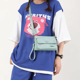 Portefeuille zippé superposé pour femme