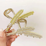 Barrette Métallique en Forme d'Oreille de Blé