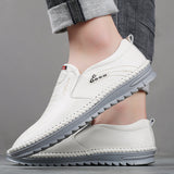 Chaussures en Cuir Décontractées pour Hommes avec Semelle Souple