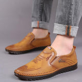 Chaussures en Cuir Décontractées pour Hommes avec Semelle Souple