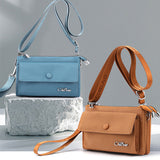 Portefeuille zippé superposé pour femme