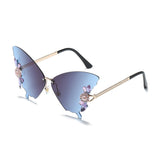 Lunettes de Soleil Transparentes Diamond Papillon
