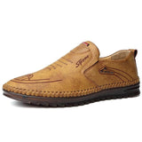 Chaussures en Cuir Décontractées pour Hommes avec Semelle Souple