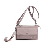 Portefeuille zippé superposé pour femme