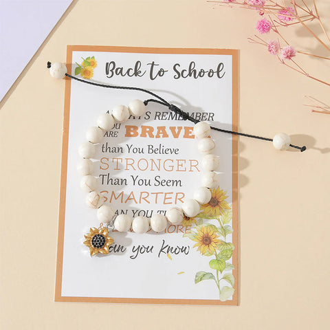Bracelets de Tournesol Perles en pierre naturelle