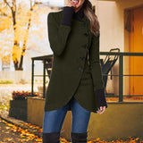 Veste Boutonnée Coupe-vent à Ouverture Oblique
