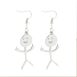 Boucles D'oreilles Drôles De Griffonnage