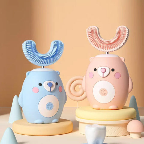 Brosse à Dents Électrique Intelligente pour Enfants en Forme de U à 360 Degrés