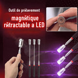 Outil de prélèvement magnétique rétractable à LED