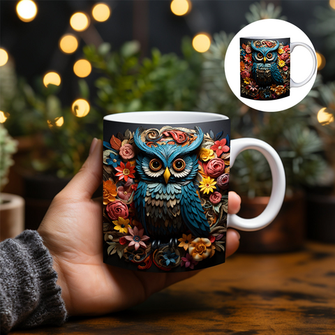 Tasse à imprimé hibou