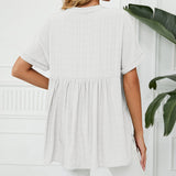 Chemise décontractée fine à col en V